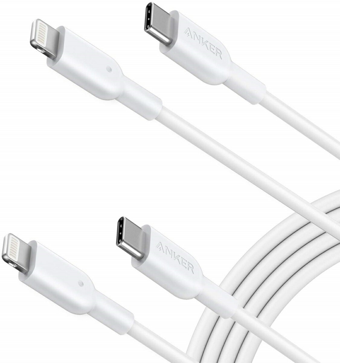 Anker PowerLine II USB-C  CgjO P[u (2{Zbg) Apple MFiF؎擾/Power Delivery Ή/}[df[^/ϋv iPhone 11/ 11 Pro / 11 Pro Max/X/XS/XR/XS Max / 8 / 8 Plus