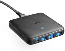 急速充電器 Anker PowerPort Atom III Slim 4ポート PD対応 65W 4ポートUSB-C PowerIQ3.0搭載 Power Delivery 対応 GaN(窒素ガリウム)採用 iPhone 11/11 Pro/11 Pro Max/XS、 MacBook Air 2013、MacBook Pro 15、その他USB-C機器対応