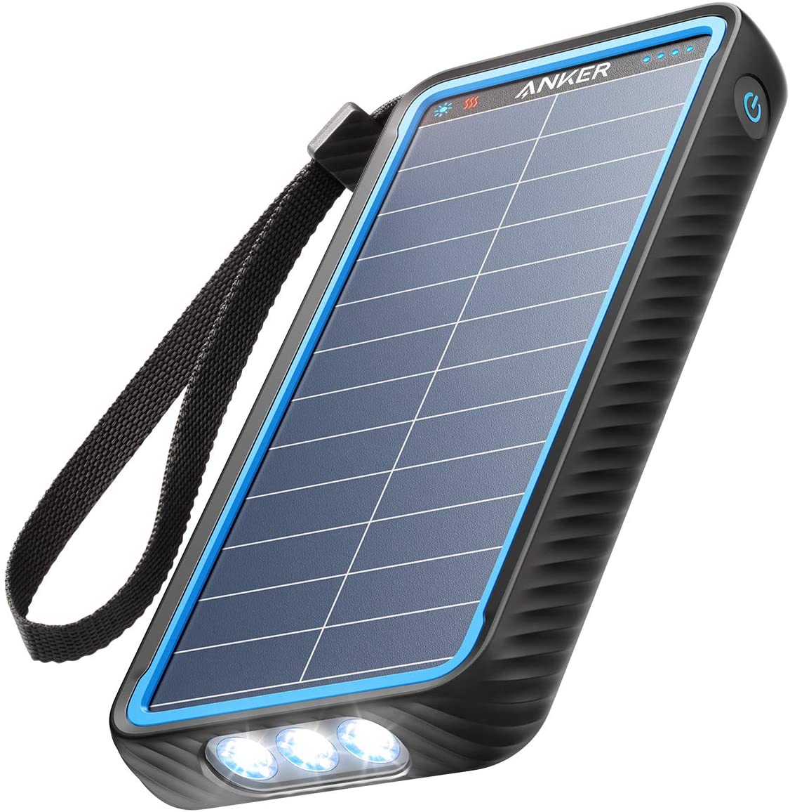 Anker PowerCore Solar 10000 (ソーラーモバイルバッテリー 10000mAh 大容量)【ソーラーチャージャー/防塵/防水 / IP64対応 / フラッシュライト搭載/低電流モード搭載/PSE認証済】iPhone ＆ Android 各種対応