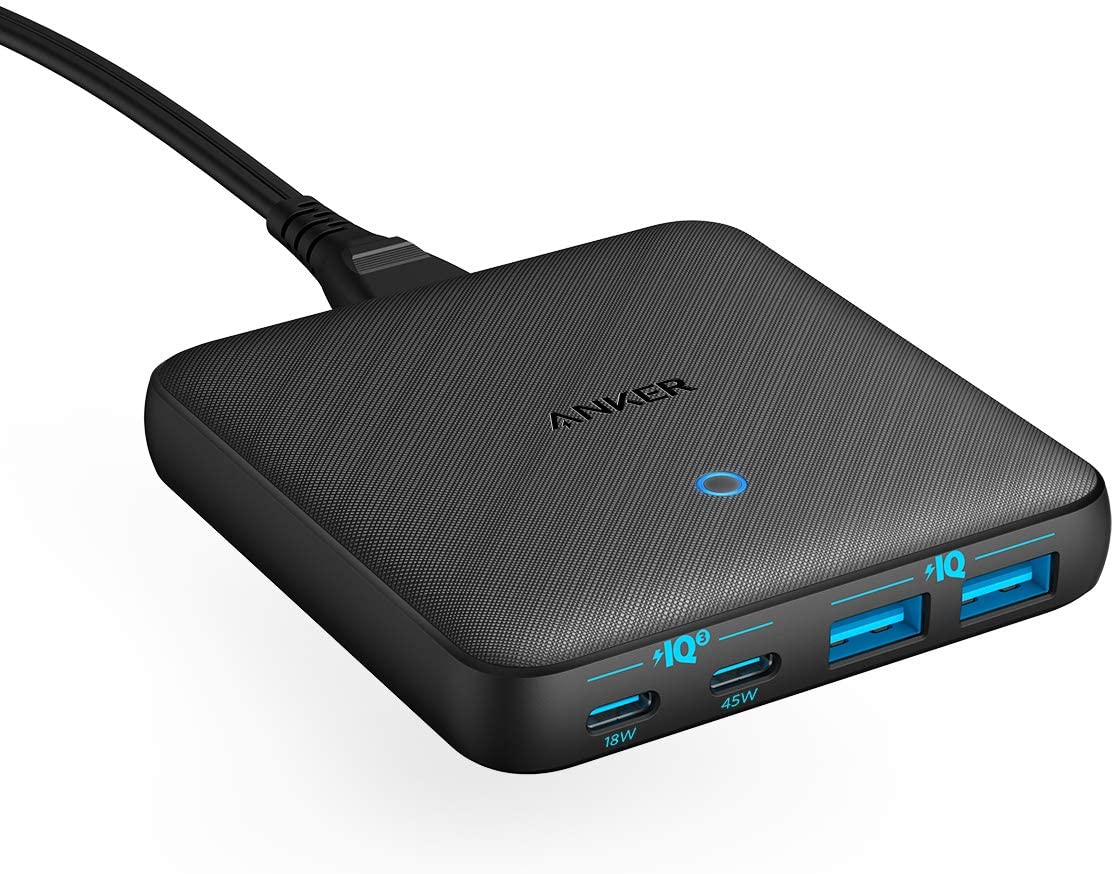 Anker PowerPort Atom III 63W Slim (PD 充電器 4ポート USB-C 急速充電器)【PPS規格対応 / PD対応 / PowerIQ 3.0 (Gen2)搭載 / GaN(窒素ガリウム)採用】MacBook iPad Pro iPhone Galaxy Pixel その他USB-C機器対応