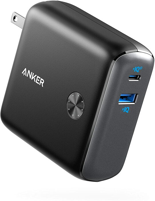 Anker PowerCore Fusion 10000 (9700mAh 20W PD モバイルバッテリー搭載USB充電器) 【コンセント一体型 / 折りたたみ式プラグ / USB Power Delivery対応 / PSE認証済 】 iPhone 12 iPad Air(第4世代) Android その他 各種機器対応