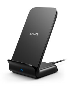 Anker PowerWave 7.5 Stand, Qi認証 ワイヤレス充電器 iPhone 8 / 8Plus / X / XR / XS / XS Max / Samsung Galaxy / LG 対応 5W & 7.5W & 10W 出力