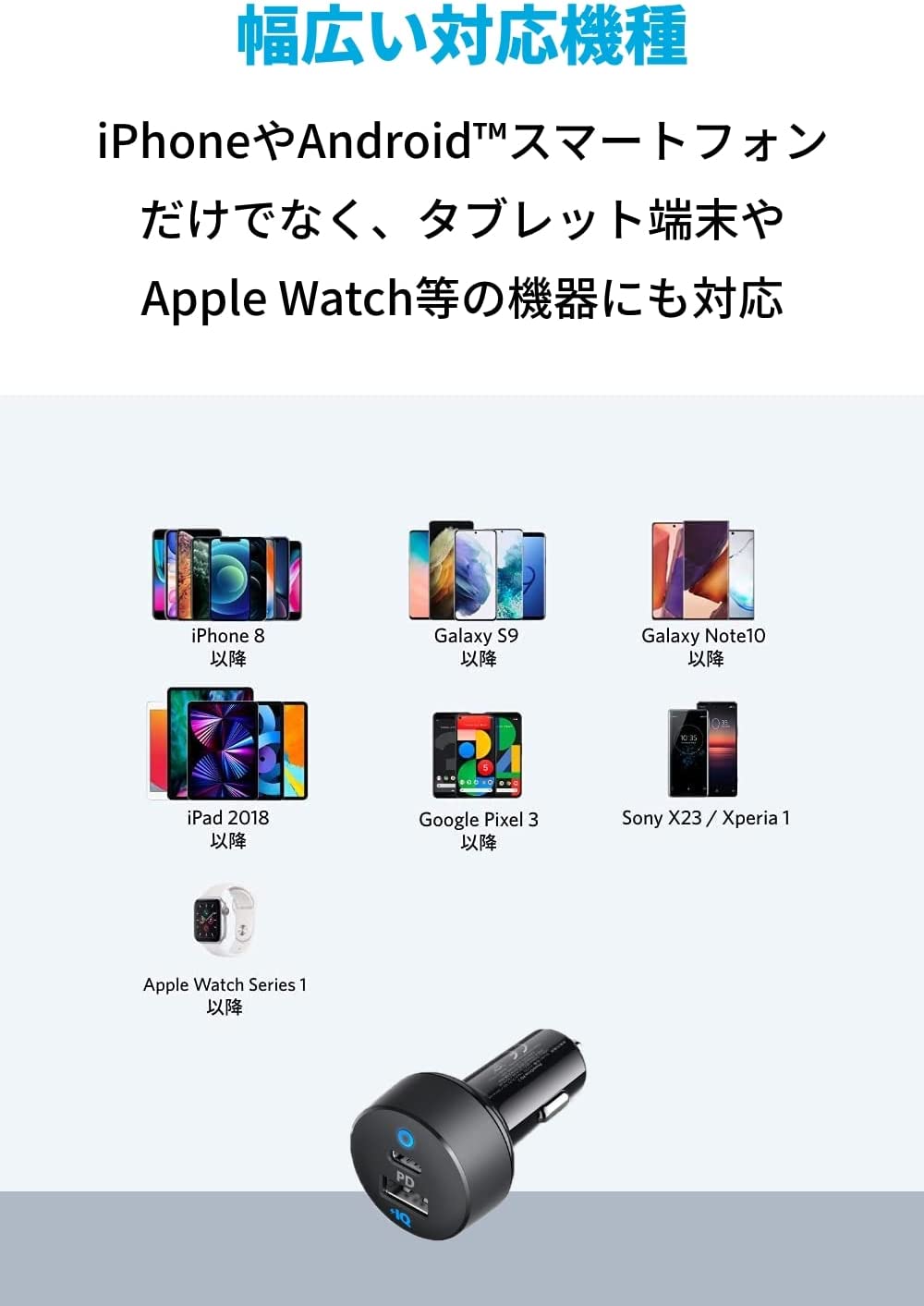 Anker PowerDrive PD 2��32W 2�ݡ��� �������㡼���㡼�ˡ�USB Power Delivery�б� / PowerIQ��� / ����ѥ��ȥ�������iPhone 13 / 13 mini / 13 Pro / 13 Pro Max��iPad��Galaxy��Xperia����¾