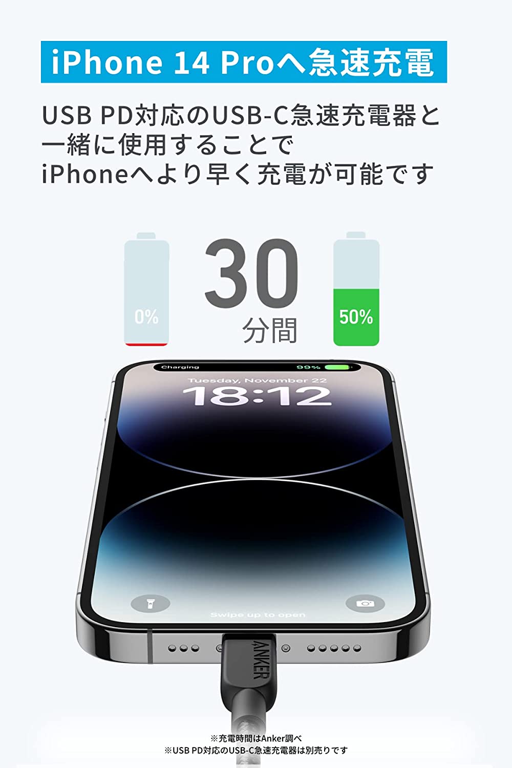 Anker 310 高耐久ナイロン USB-C...の紹介画像2