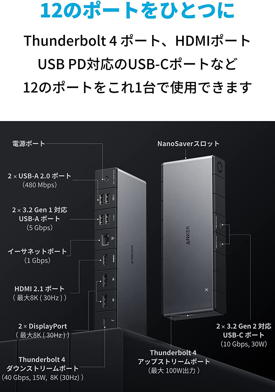 Anker 778 Thunderbolt ド...の紹介画像2