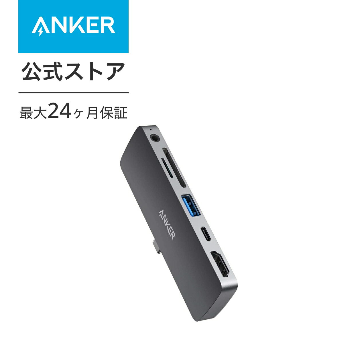 yyΉzAnker PowerExpand Direct 6-in-1 USB-C PD fBA nu iPad Prop 4KΉ HDMI|[g 60Wo USB Power DeliveryΉUSB-C|[g 3.5mmI[fBIWbN USB-A|[g micro SDSDJ[h Xbg