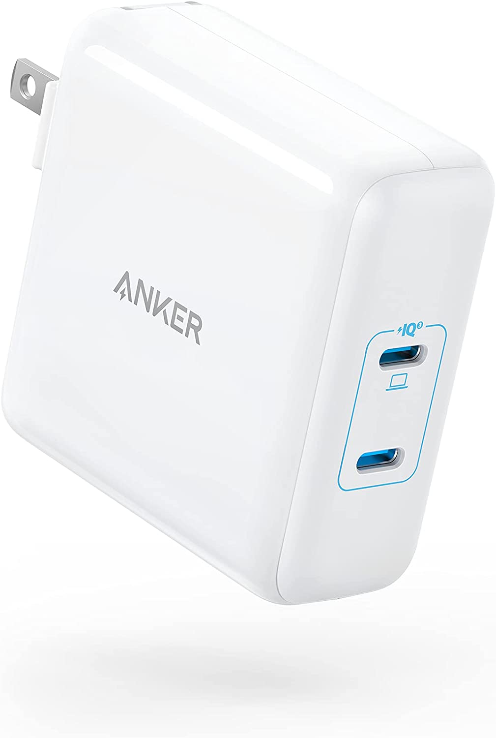 Anker 急速充電器 Anker PowerPort III 2-Port 100W (PD 充電器 100W 2ポート USB-C 急速充電器 ACアダプタ)【PSE技術基準適合 / 折りたたみ式プラグ搭載 / コンパクトサイズ】MacBook PD対応Windows PC iPad iPhone Galaxy Android スマートフォン ノートPC