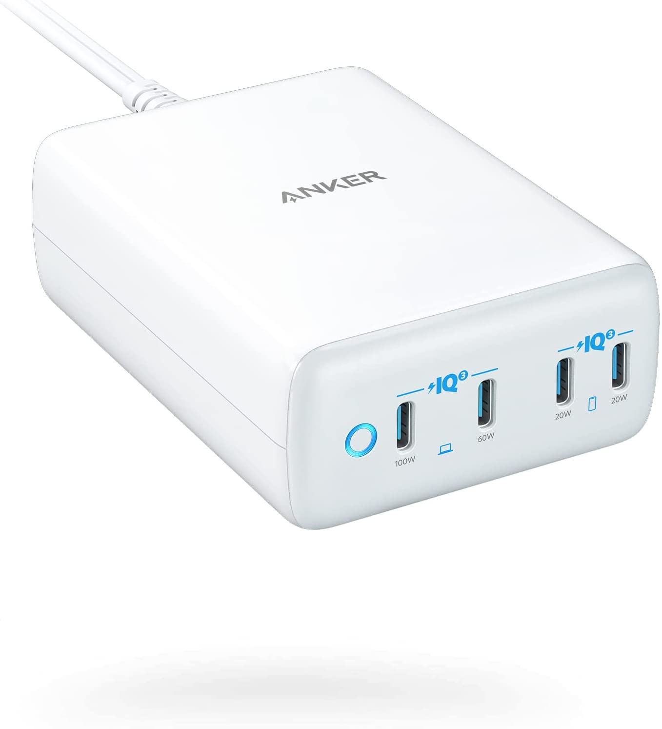 Anker 547 Charger (120W) (USB PD 充電器 USB-C)【PowerIQ 3.0 (Gen2) 搭載/USB PD 対応/PSE技術基準適合】 MacBook Pro/Air iPhone 13 / 13 mini / 13 Pro / 13 Pro Max / 12 Galaxy Pixel 4 / 3 iPad iPad mini 他