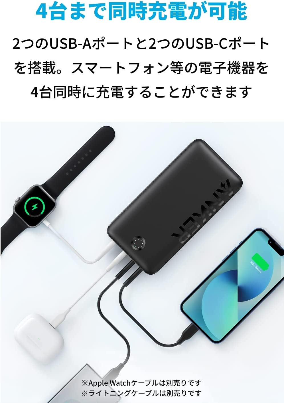 Anker 347 Power Bank (PowerCore 40000) (モバイルバッテリー 30W 40000mAh 大容...