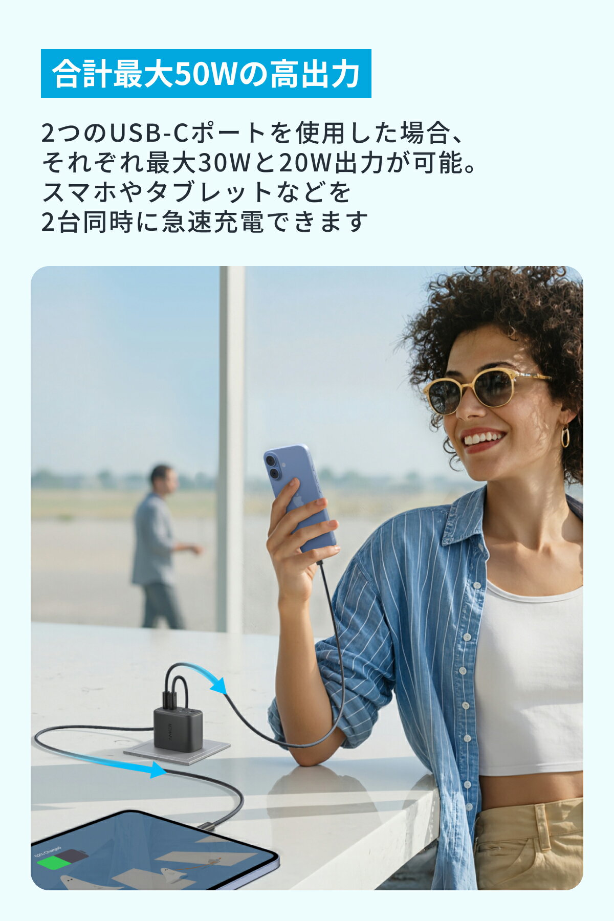 Anker Zolo Charger (50W...の紹介画像3