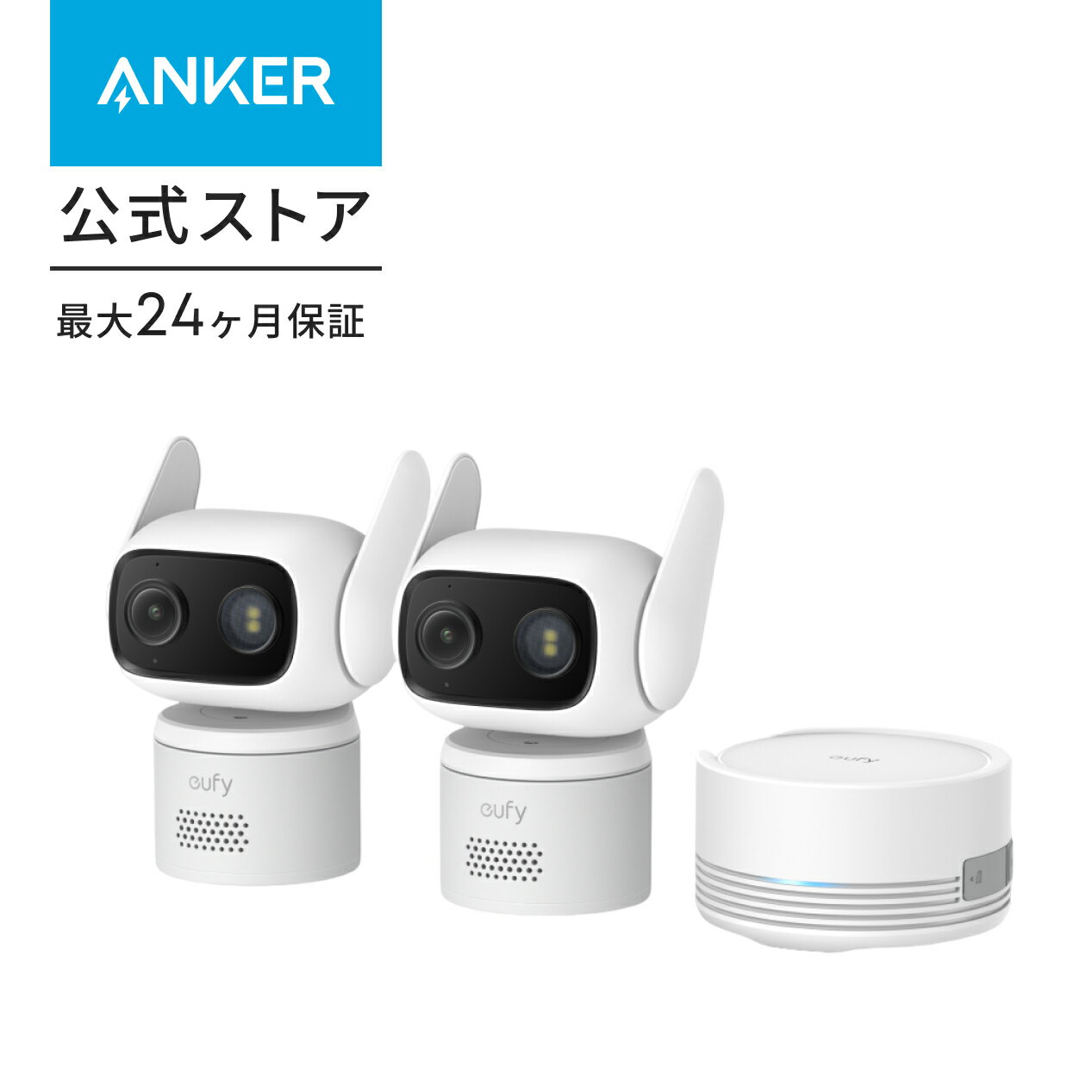Anker Eufy (ユーフィ) Wired Cam C31 2-Cam Kit (屋外・屋内対応防犯カメラ) 