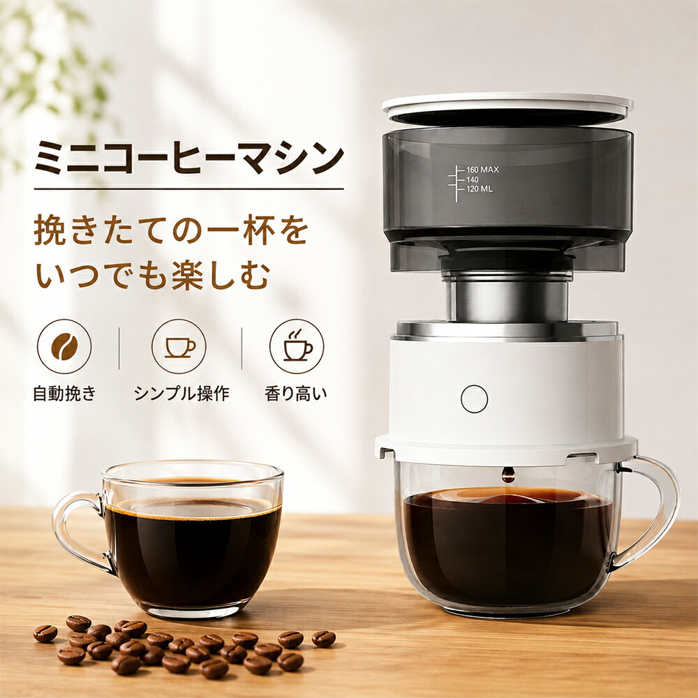 楽天市場】コーヒーメーカー ミル付き 全自動（カラーホワイト