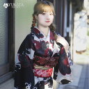 P5倍 浴衣 レディース 黒 赤 小紋 花柄 花火大会 夏祭り ポリエステル浴衣 夏 レディース 5点セット 兵児帯 浴衣 ゆかた 女性用 大正浪漫 可愛い 和...