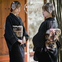 短納期★ 浴衣 黒 レース 浴衣 上品 大人 女性 レディース 高校生 中学生 春 お花見 浴衣 和装 ゆかた セット ブラック レース浴衣 優雅 袋帯 名古屋...