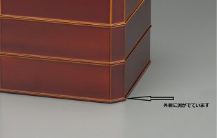 【送料無料】【消費税込】黒春慶隅切重箱6.03段