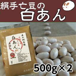 雪手亡白あん500g×2 きのあん白あん　無添加　雪手亡(インゲン)豆使用