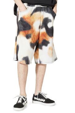 ankoROCK アンコロック ボトムス メンズ パンツ レディース ハーフパンツ ユニセックス 服 ブランド ショートパンツ ひざ下 大きいサイズ ビッグシルエット プリント 猫 総柄