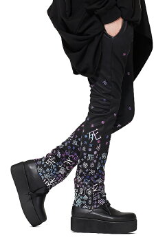ankoROCK アンコロック スキニーパンツ メンズ レディース ユニセックス スキニー ジャージ 下 トラックパンツ スリムパンツ ボトムス パンツ 病みかわいい レインボー 宇宙 ピンク