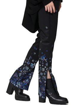ankoROCK アンコロック スキニーパンツ メンズ レディース ユニセックス スキニー ジャージ 下 トラックパンツ スリムパンツ ボトムス パンツ 病みかわいい レインボー 宇宙 ピンク