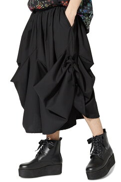 ankoROCK アンコロック ボトムス メンズ パンツ レディース ハーフパンツ ユニセックス 服 ブランド ショートパンツ ひざ下 大きいサイズ ビッグシルエット ドレープ 変形 黒 ブラック