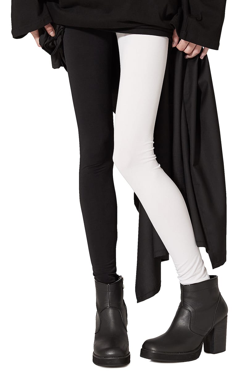 ankoROCK アンコロック レギンス メンズ タイツ レディース スパッツ ユニセックス インナー 服 ブランド 重ね着 レイヤード フルレングス ストレッチ スポーツ 無地 PANDA パンダ モノトーン 白黒 ブラック×ホワイト