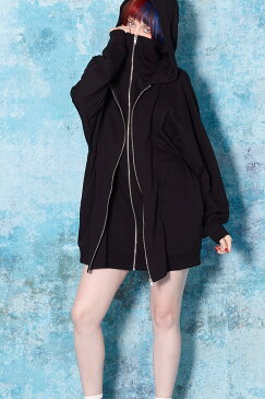 ankoROCK アンコロック パーカー メンズ ジップパーカー レディース ユニセックス 服 ブランド 長袖 ロング丈 無地 ジップアップパーカー スウェット スエット 大きいサイズ ビッグシルエット オーバーサイズ 黒 ブラック