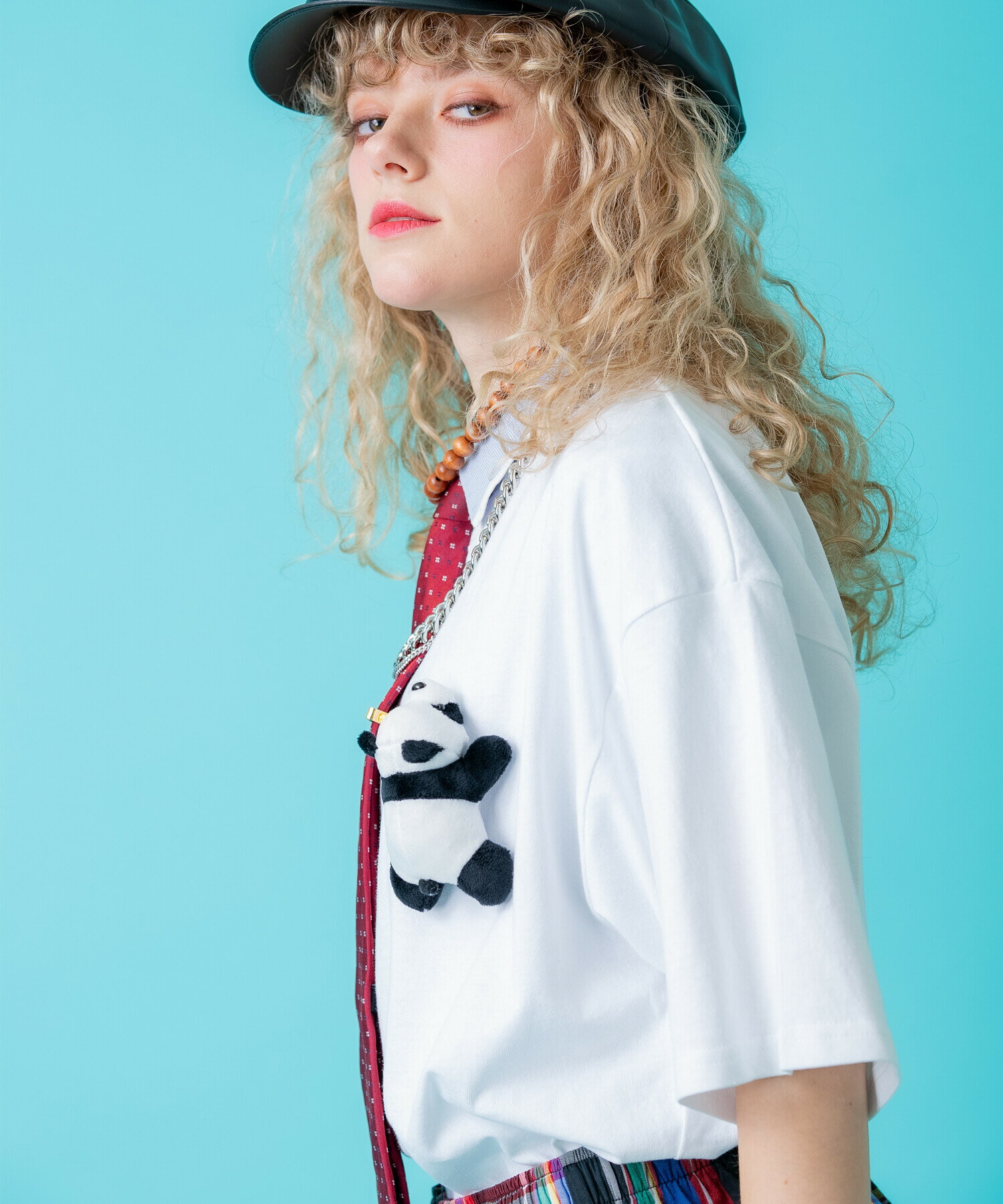 TEDDY ankoROCK Tシャツ / メンズ レディース ユニセックス 半袖 カットソー ハーフスリーブ オーバーサイズ ワンポイント ぬいぐるみ