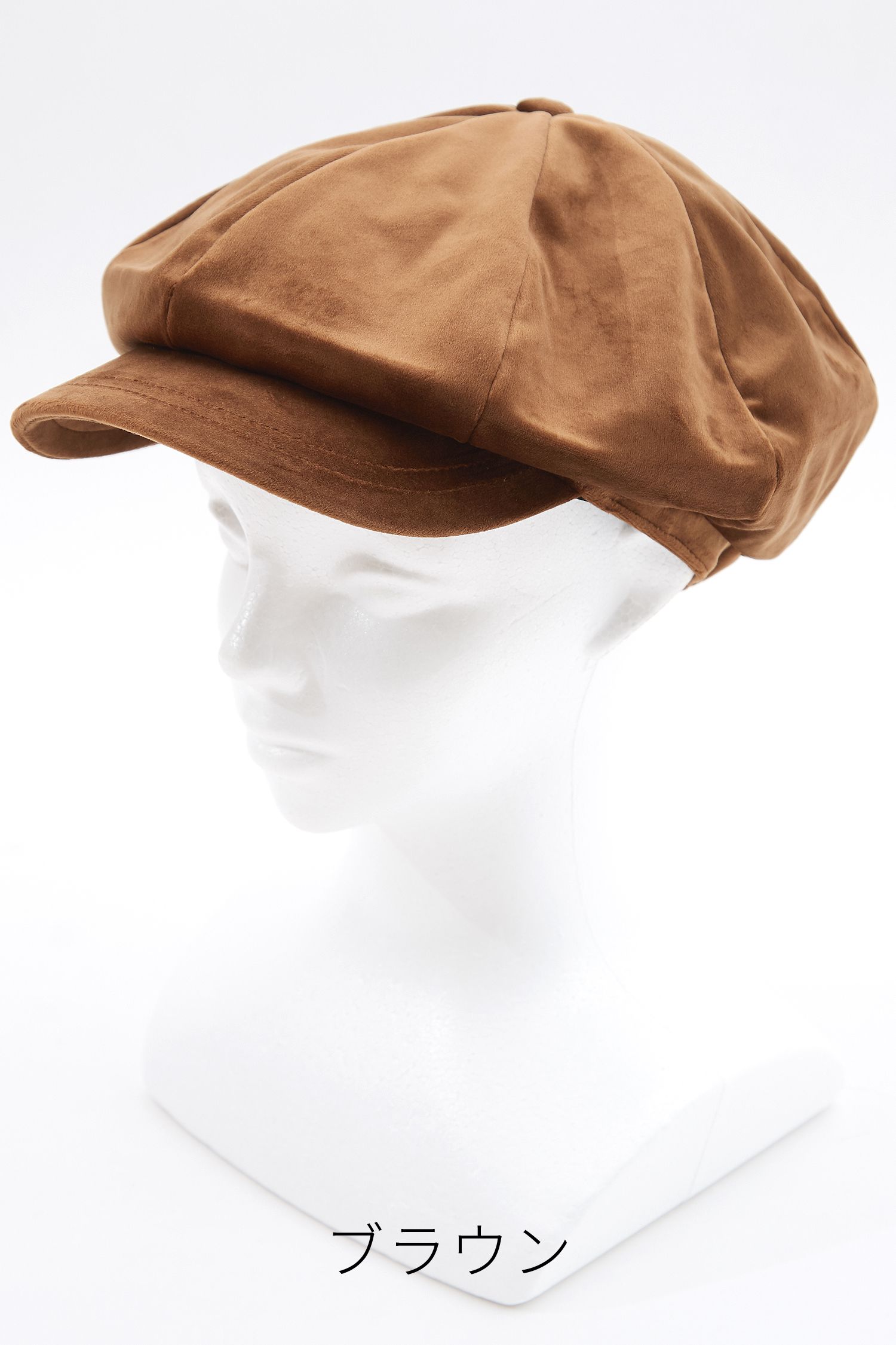 Hermesエルメスフランス製ブラウンキャスケットハットベロア帽子