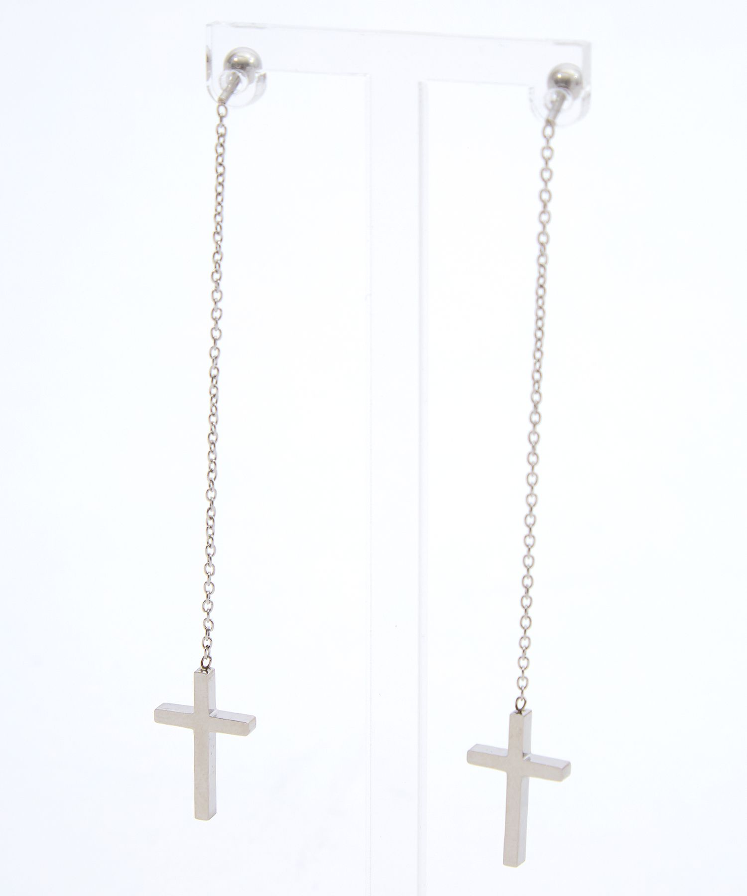 Cubic Zirconia - an meets zakka ロッキンモチーフロングチェーンピアス