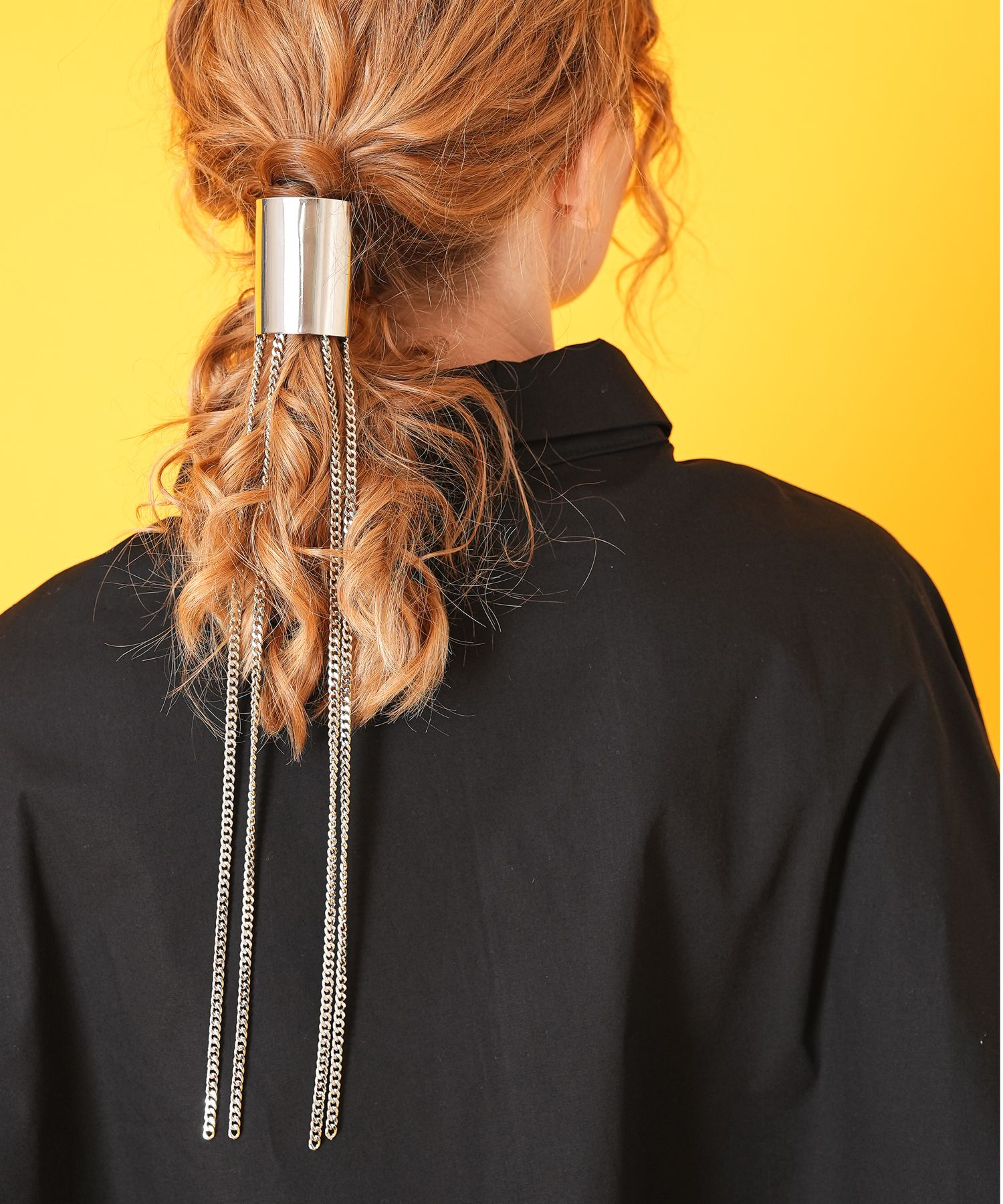 展示品ハンドメイドチェーン付きレザーポニーフック＊