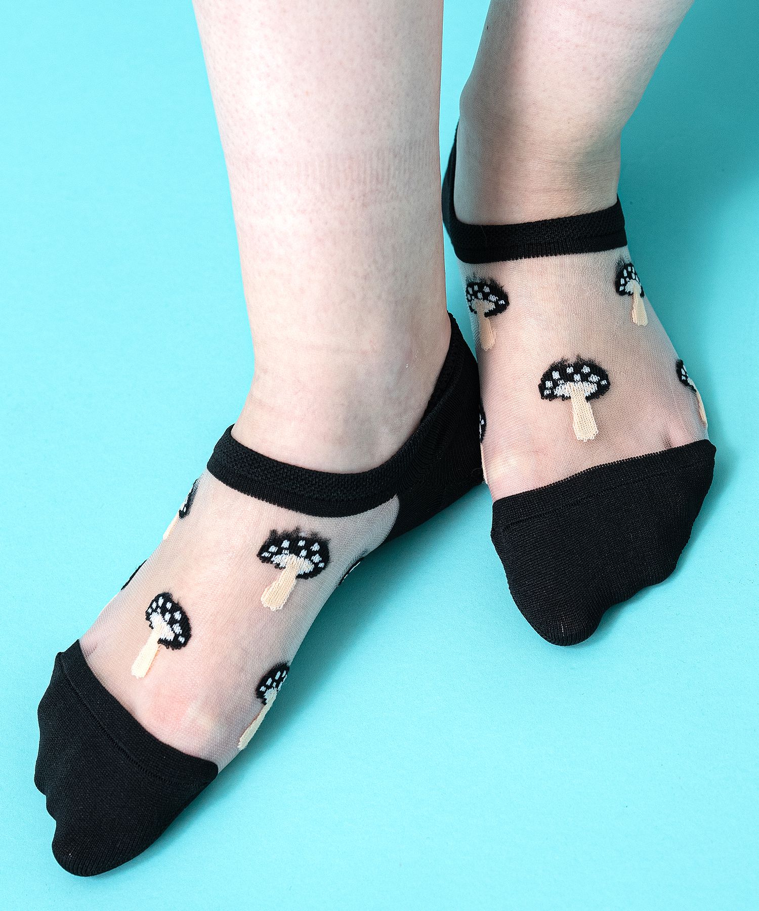 an meets zakka キノコシアーアンクルソックス / 靴下 柄 レディース カバーソックス メンズ レディース ユニセックス ステージ 衣装