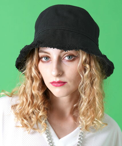 an meets zakka ダメージフリンジブラックデニムハット / メンズ レディース ユニセックス クラッシュ バケット バケハ an meets zakka ダメージフリンジブラックデニムハット / メンズ レディース ユニセックス クラッシュ バケット バケハ