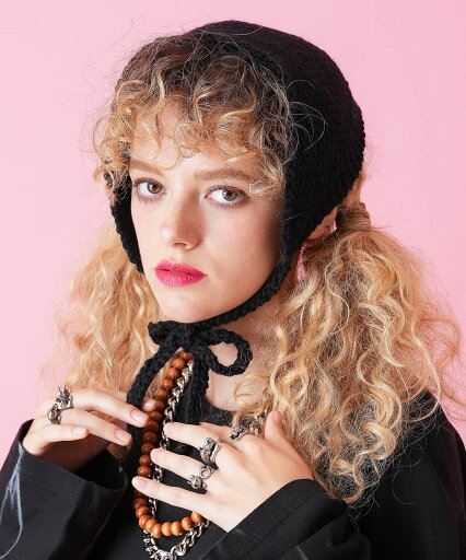 an meets zakka ニットバブーシュカ / レディース 三角巾 ヘアバンド イヤーマフ ヘッドドレス an meets zakka ニットバブーシュカ / レディース 三角巾 ヘアバンド イヤーマフ ヘッドドレス