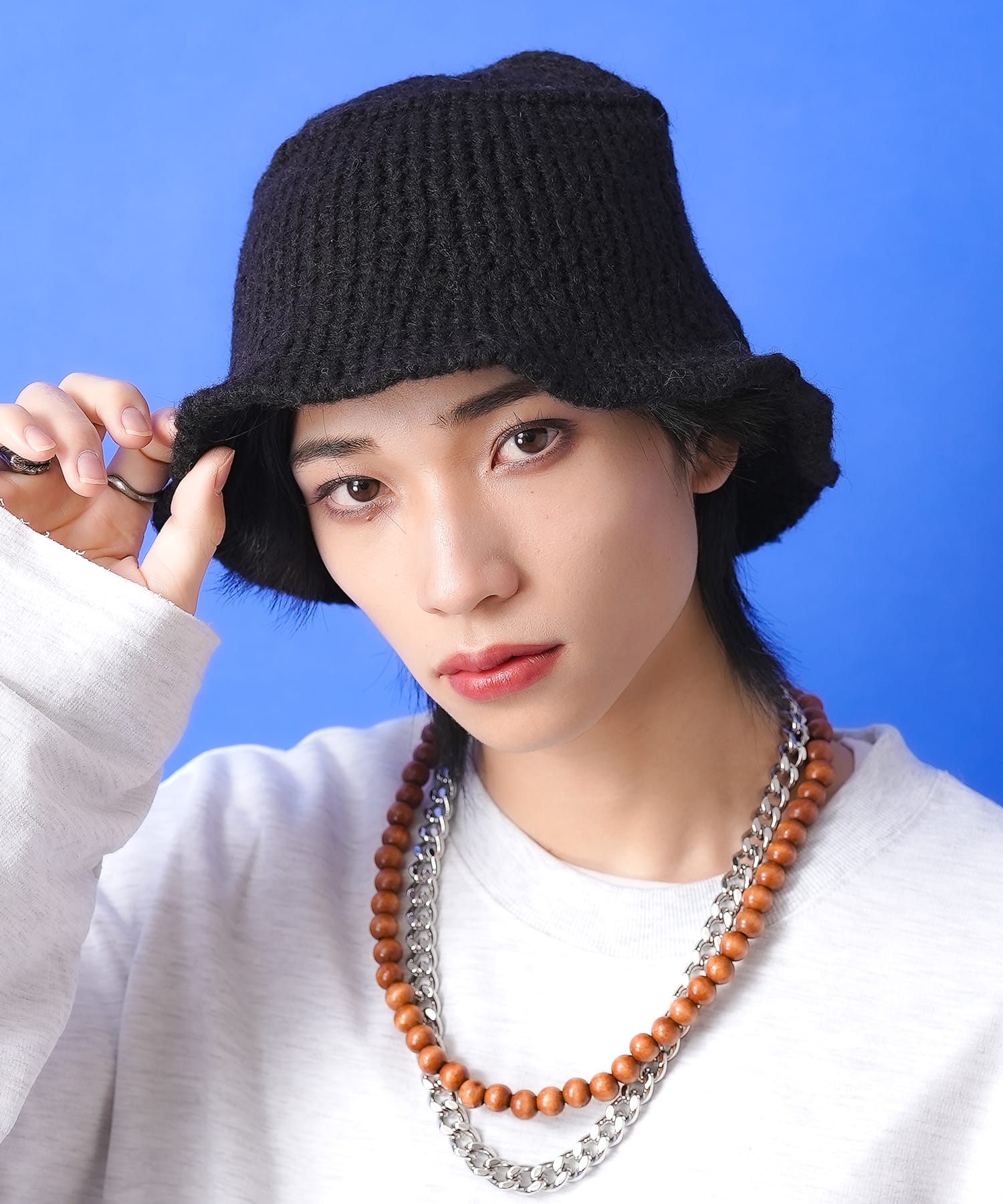an meets zakka アルパカニットハット / メンズ レディース ユニセックス 帽子 バケットハット バケハ 変形 2