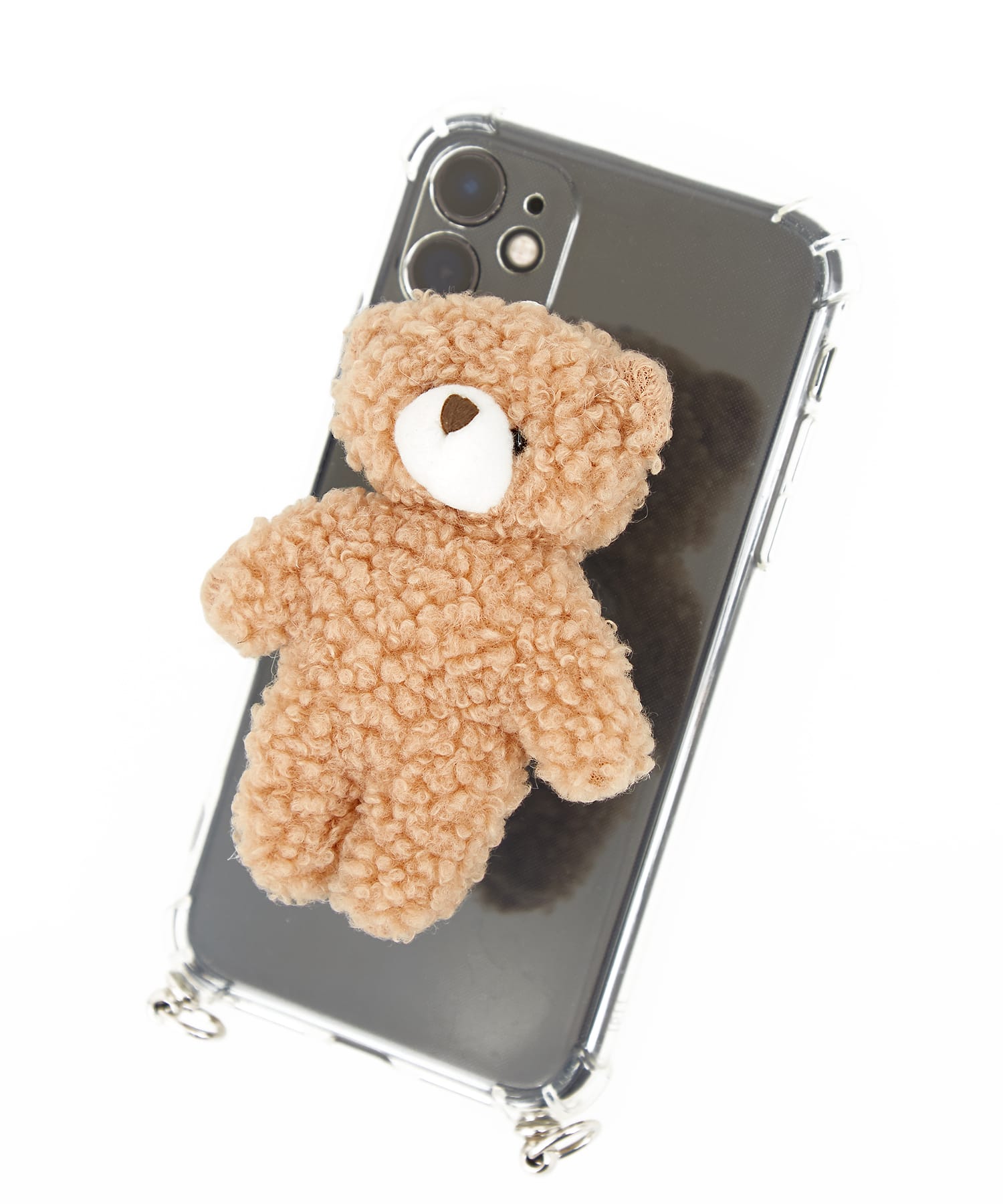 Rakuten - an meets zakka テディベアスマホグリップ / スマホリング スマホスタンド ぬいぐるみ クマ スマートフォンアクセサリー ユニセックス