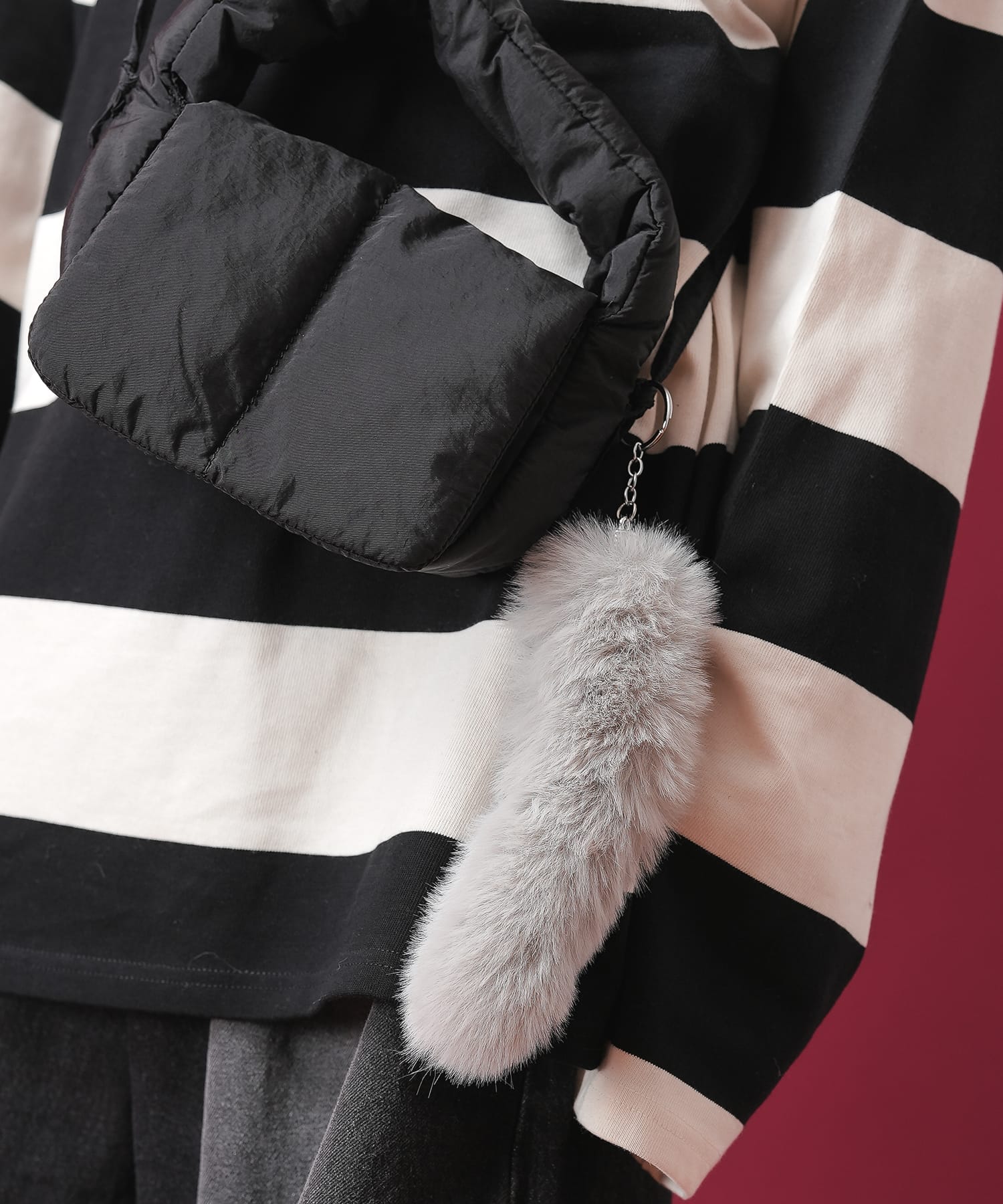 楽天ankoROCKan meets zakka しっぽキーホルダー / キーリング シッポ 尻尾 ファー チャーム アクセサリー ユニセックス セール バーゲン