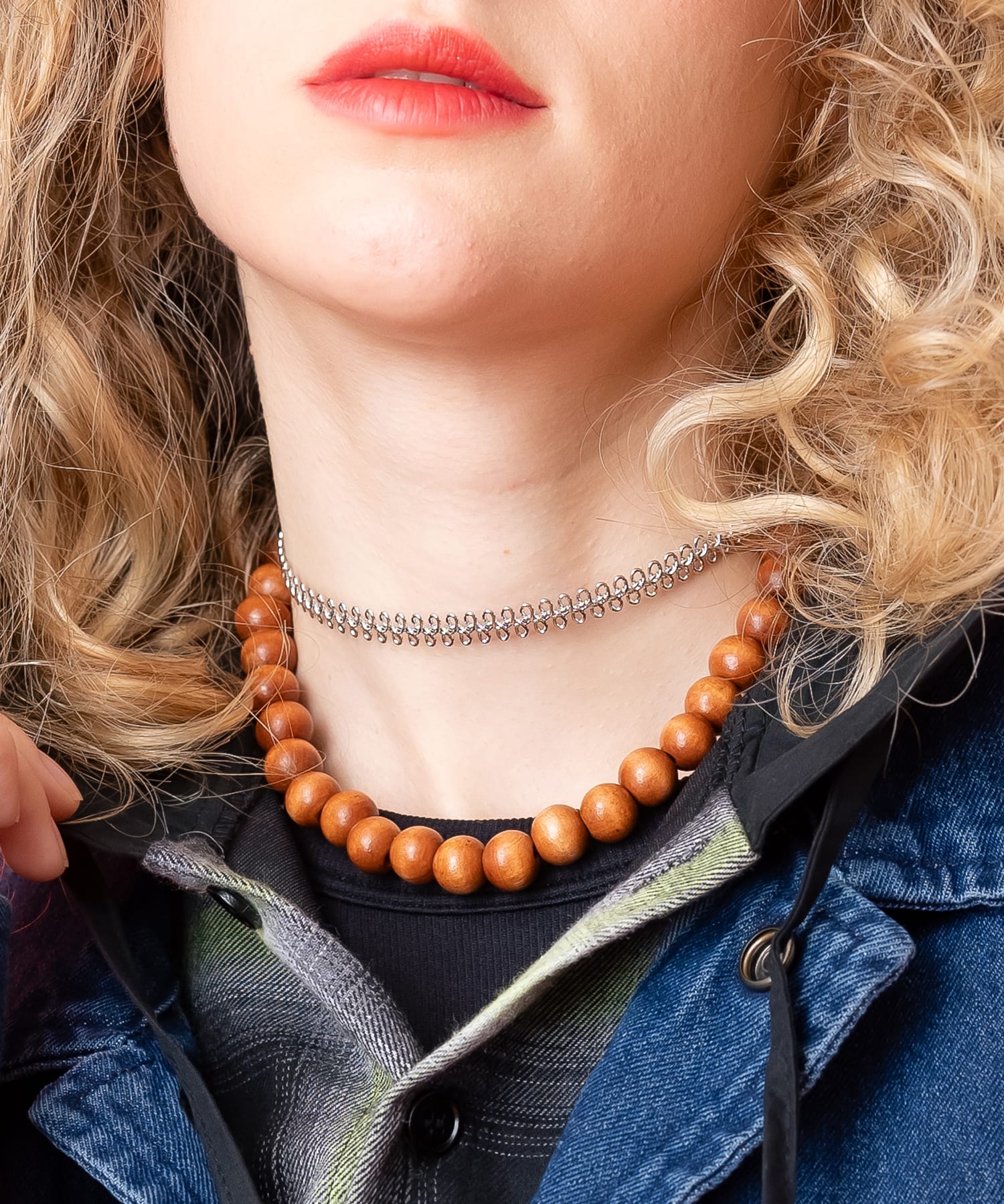 an meets zakka 月桂樹メタルチョーカー / レディース メンズ ユニセックス フリーサイズ ゴールド シルバー ガンメタ ネックカフ ネックレス ...