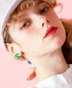 an meets zakka ハートアクリルピアス / 両耳用 ユニセックス レディース メンズ クリアカラー 透明 レトロ フープ