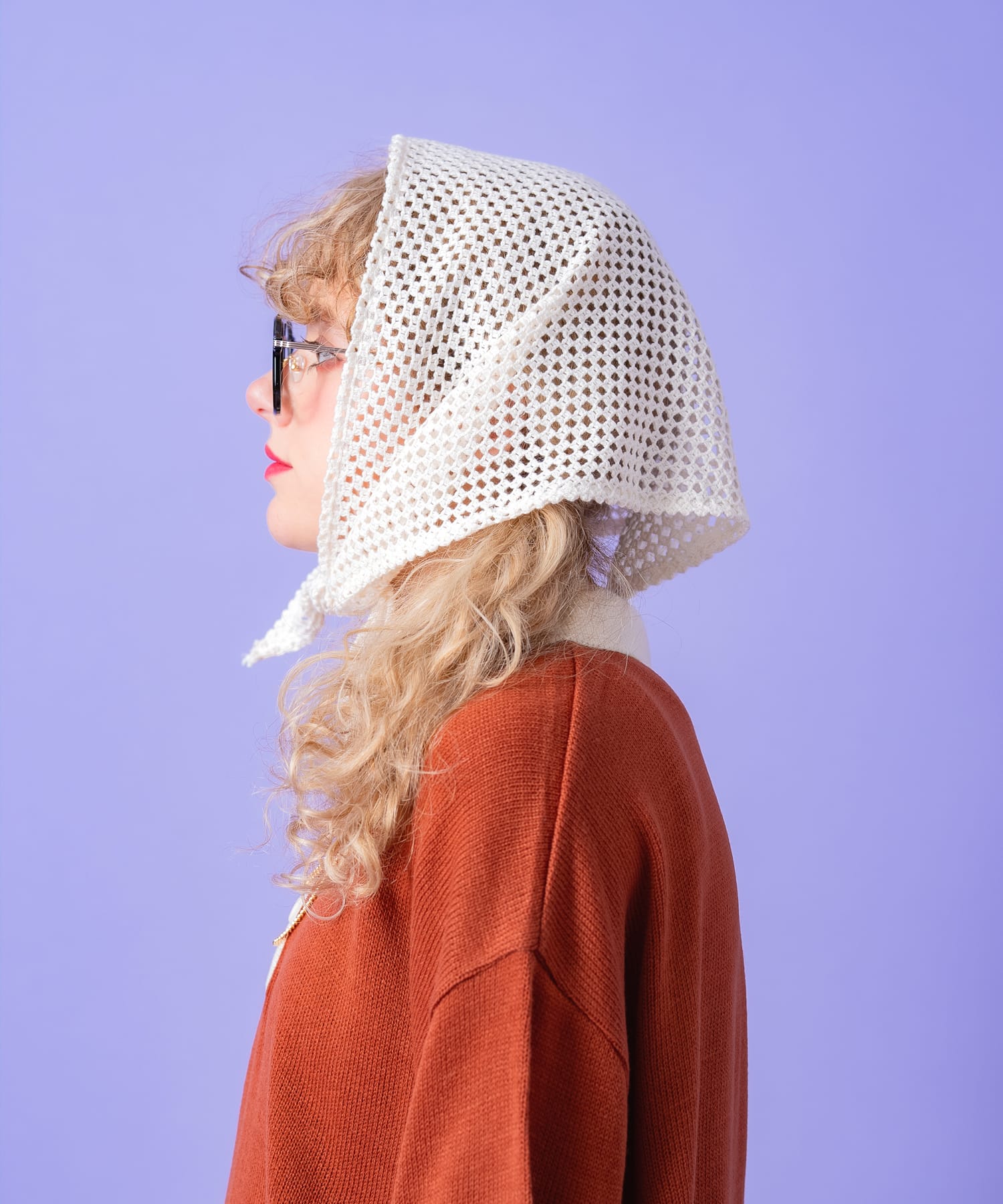 an meets zakka メッシュバブーシュカ / ヘッドドレス 三角巾 レース ヘッドスカー...