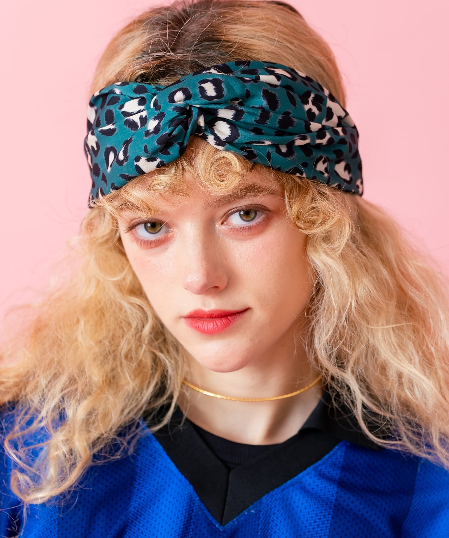 an meets zakka レトロレオパードシフォンクロスヘアターバン / ヘアバンド レディース メンズ ユニセックス 豹柄 ヒョウ アニマル ヘッドバンド フリーサイズ セール バーゲン