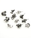 an meets zakka アニマルバリエーションピアス / 両耳用 ユニセックス レディース メンズ 動物 レトロ アンティークシルバー ガンメタ 錫(金属アレルギー対応)