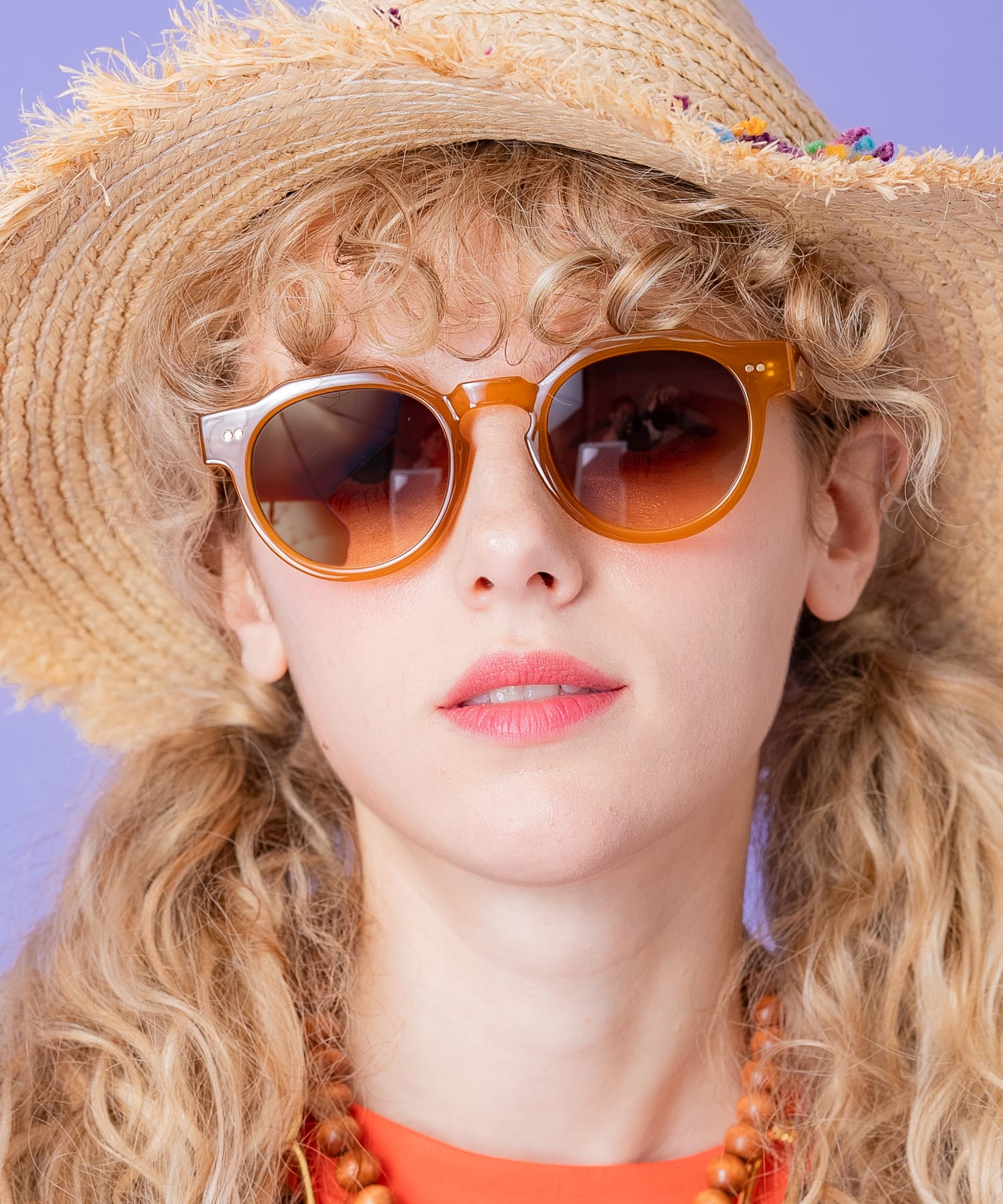 Silhouette - an meets zakka クラウンパントサングラス / メンズ レディース ユニセックス カラーレンズ UVカット ワイドフレーム ビッグシルエット レトロ