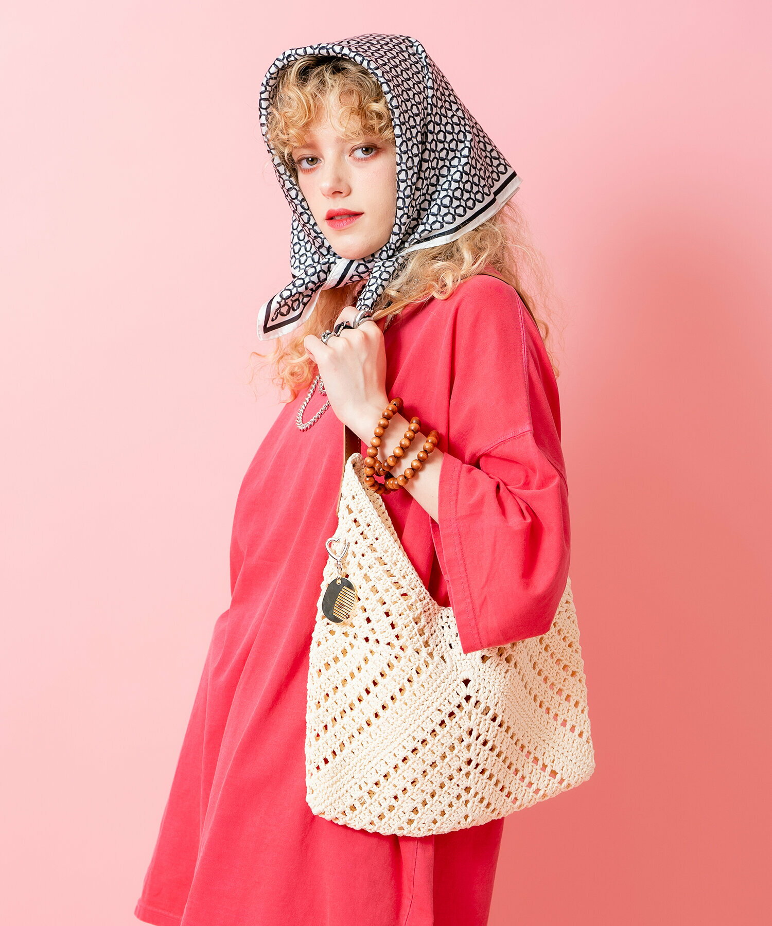 楽天ankoROCKan meets zakka クロシェニットレトロハンドバッグ / 鞄 バック レディース ユニセックス メンズ セール バーゲン