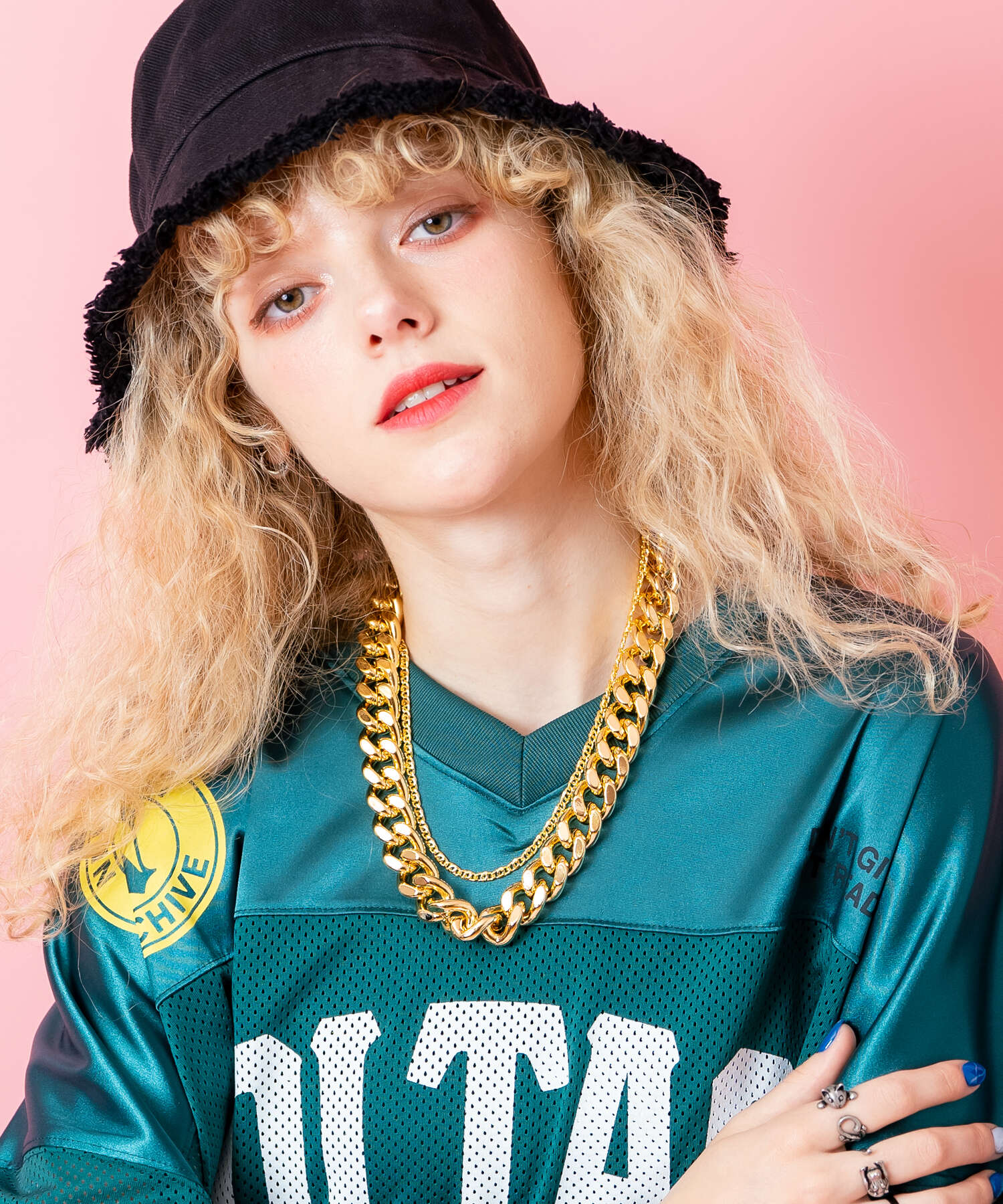 an meets zakka ワイド×スリム2連ミックス喜平チェーンネックレス(50cm) / メンズ レディース ユニセックス シルバー ゴールド ガンメタ 重ね付け