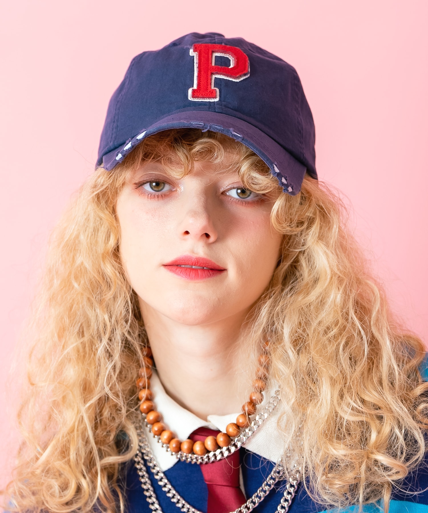 Rakuten - an meets zakka Pロゴフェルトワッペンダメージコットンローキャップ / メンズ レディース ユニセックス 帽子