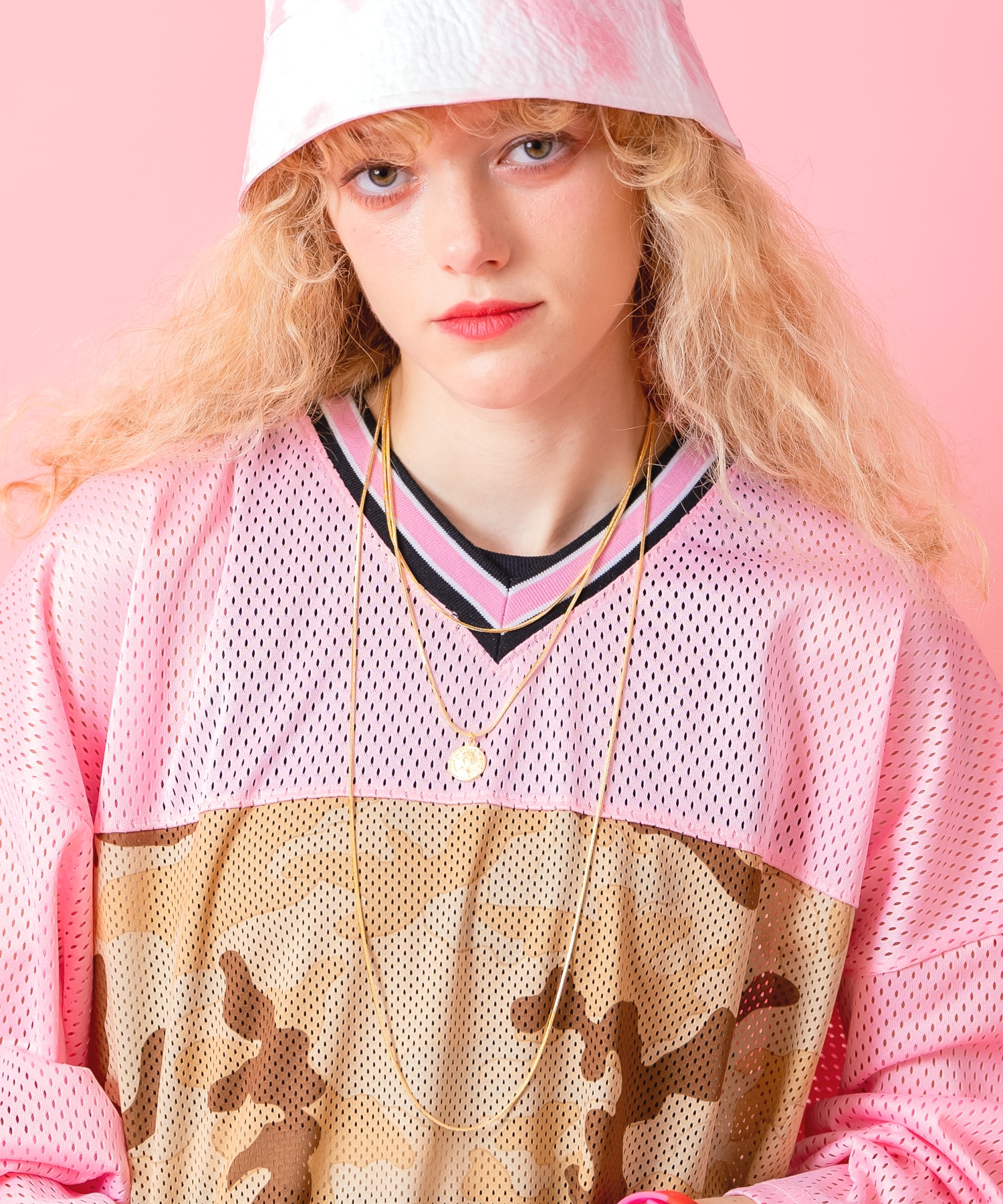 an meets zakka 3連チェーン刻印コイントップネックレス(70cm) / メンズ レディース ユニセックス シル..