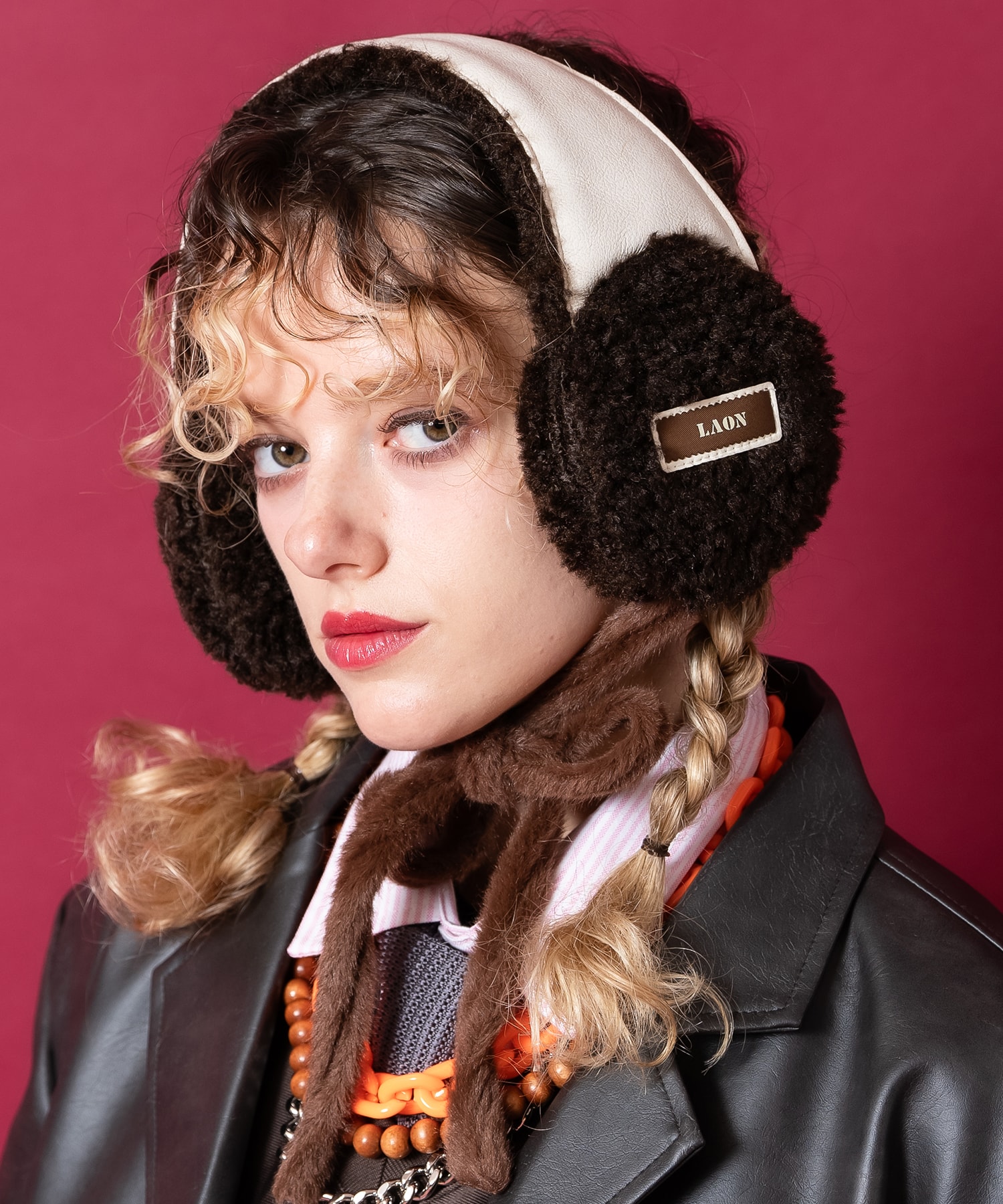 an meets zakka ボア×合成皮革リバ...の商品画像