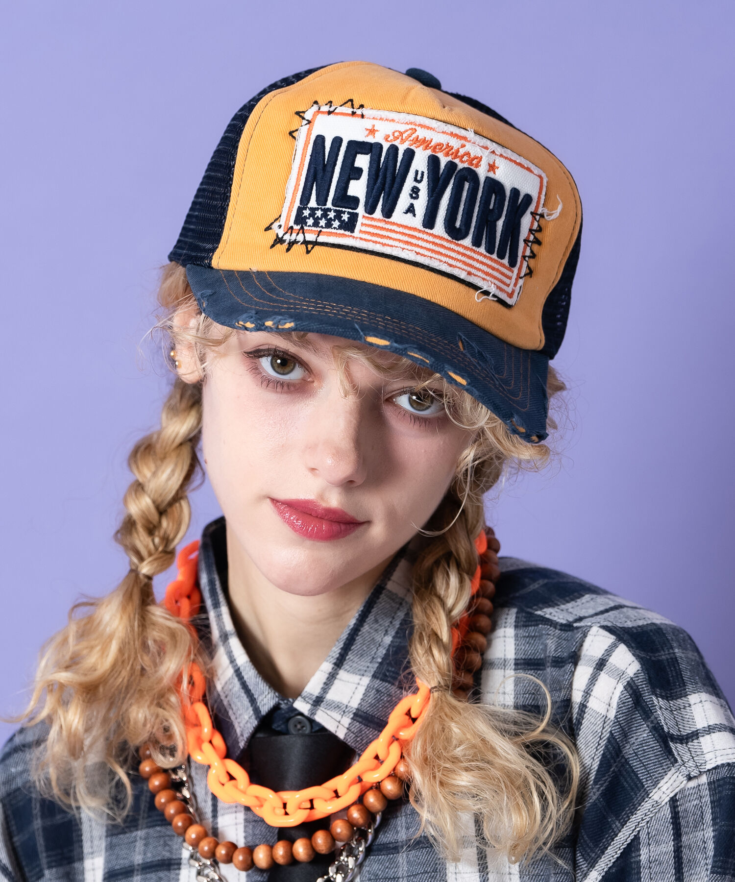 NEWYORKロゴ＆ワッペン刺繍ダ...