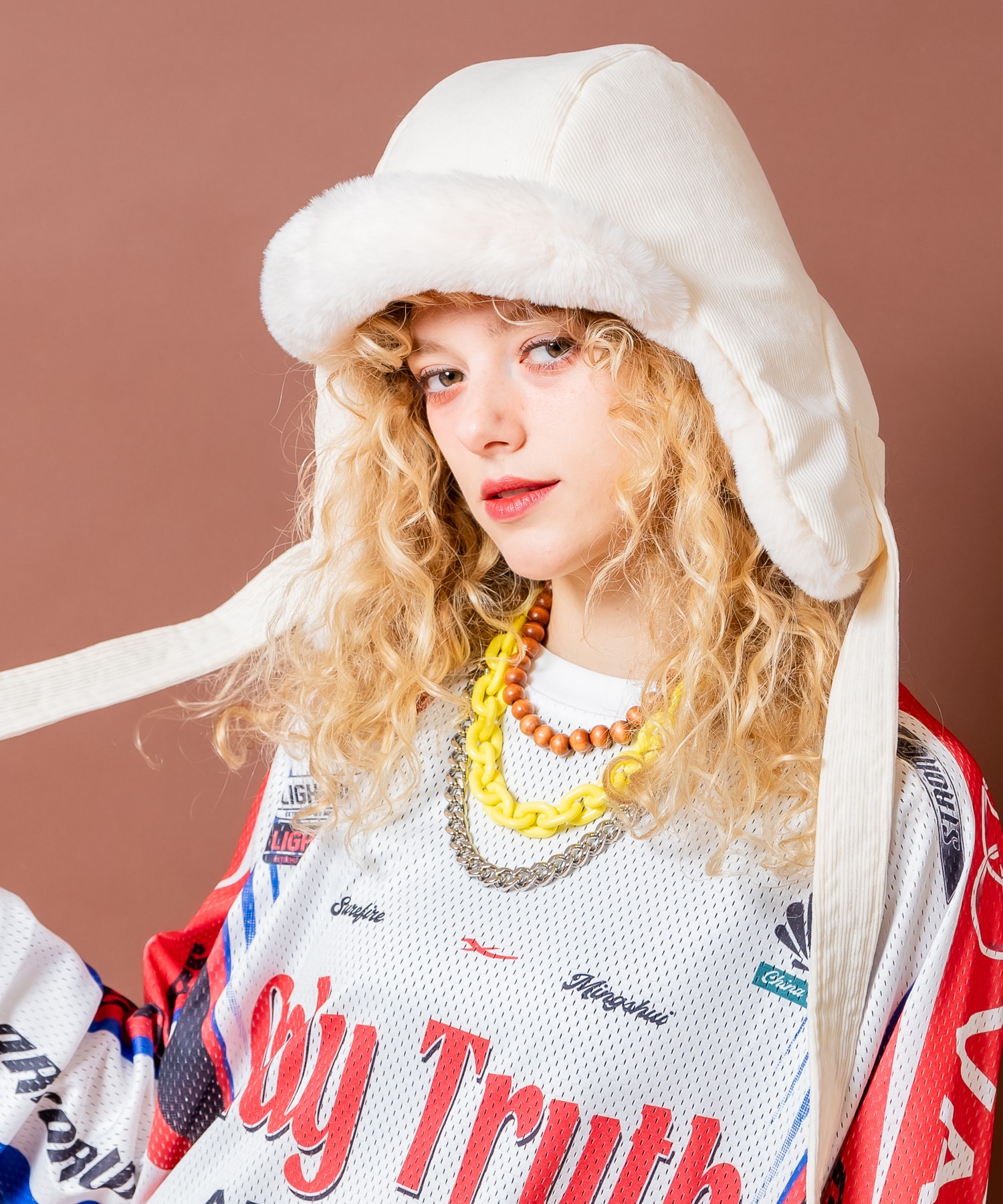 乐天商城 - an meets zakka リバーシブルショートファー×コーデュロイフライトキャップ / ユニセックス 帽子 パイロットハット 耳当て イヤーフラップ