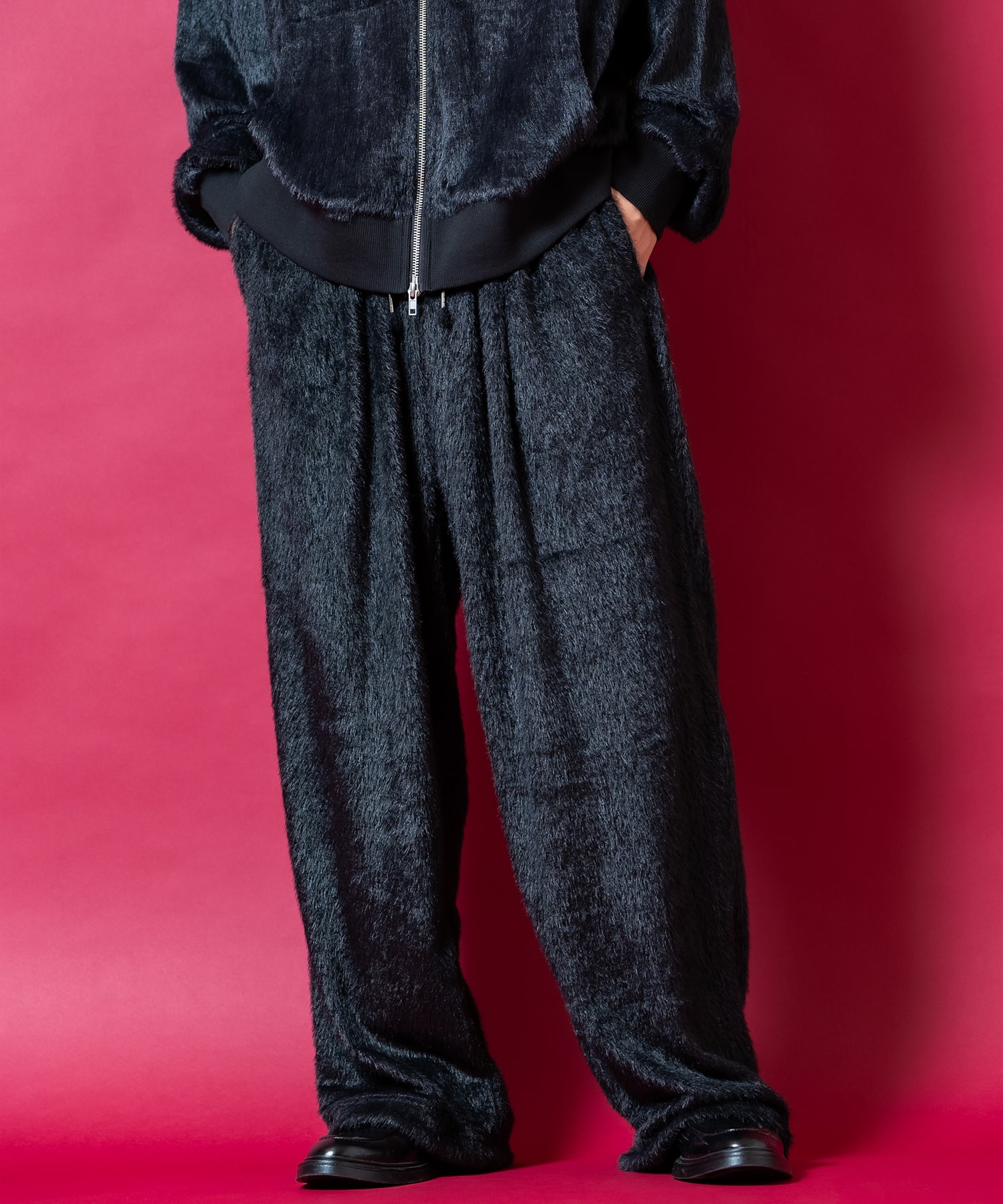 アンゴラワイドパンツ(アンゴラZIPパーカーとセットアップ可)